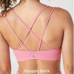 Pink sports bra